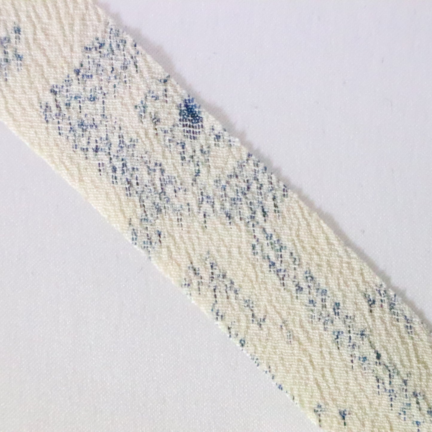 Blue abstract pattern on unbleached pongee (Y02312016)