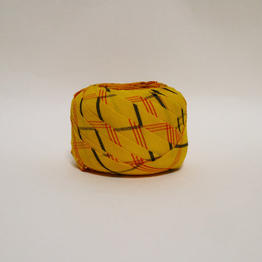 黄色格子柄・ウール(Y02601011)