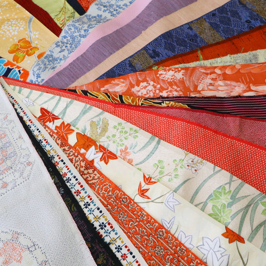 【着物の端切れセット】レターパックに詰め詰めいっぱい端切れ50種類