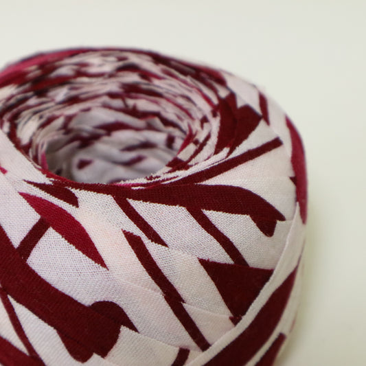 浴衣 白 ワインレッド(Y02511002)