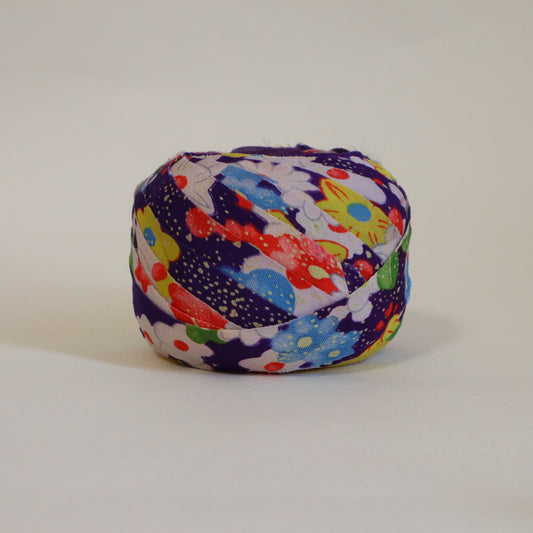 Purple children's kimono with colorful floral pattern (Y02507004)