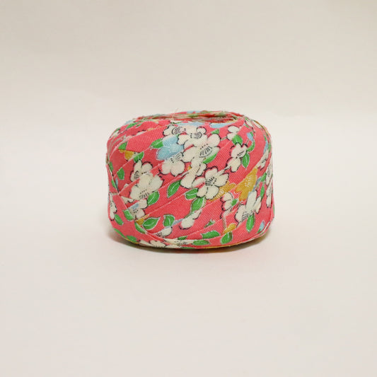 ピンクにカラフルな桜柄・モスリン(Y02601009)