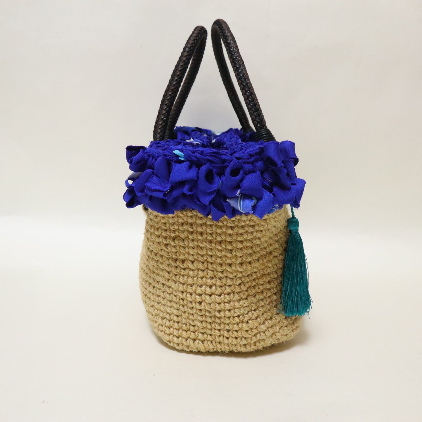 青フリル×ジュートbag | MSE