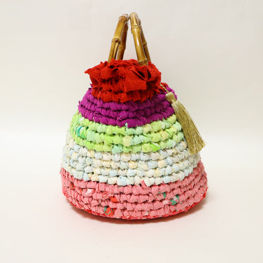 kimonoyarnのボーダー赤フリルbag | MSE