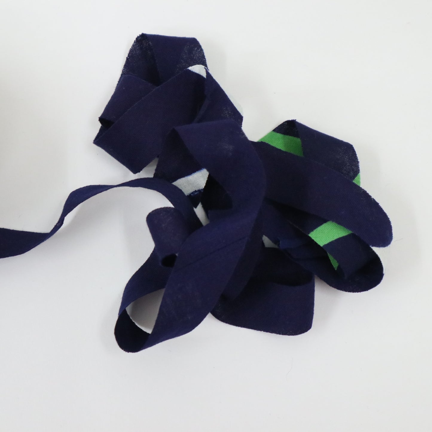 Dark blue yukata with orange, green, and white patterns (Y02401019)