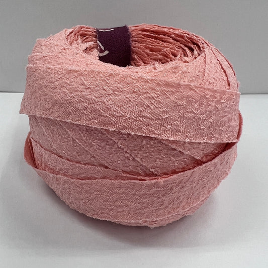 Coral colored plain crepe (Y02210005)