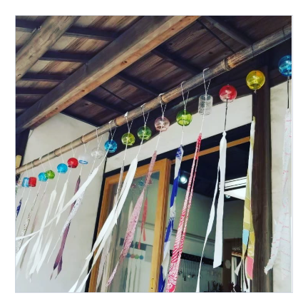 Kimono yarn wind chime kit for workshop