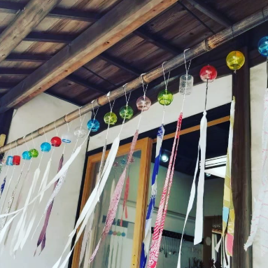 Kimono yarn wind chime kit for workshop