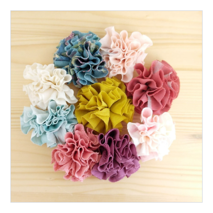Large Fabric Flower Kit ~Large Flower Colors~
