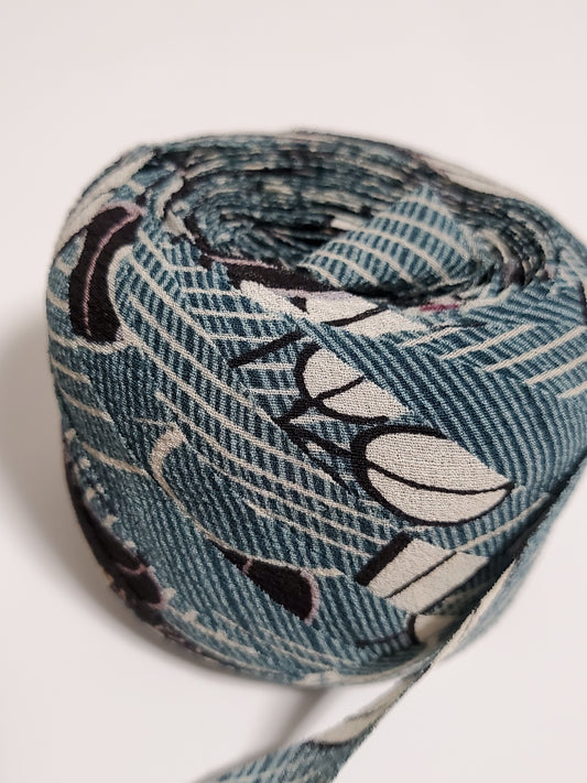 Greenish blue gauze, Nadeshiko pattern (YY00005064)