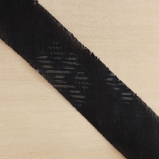 Navy blue almost black, kasuri pattern, pongee (YY02006071)