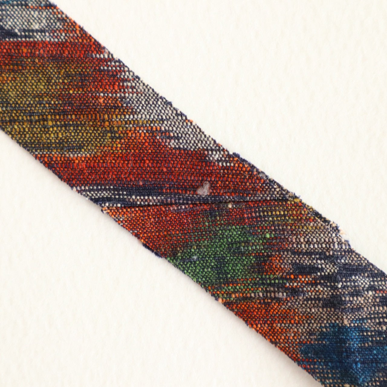 灰色に抽象絣柄・紬(Y02512005）