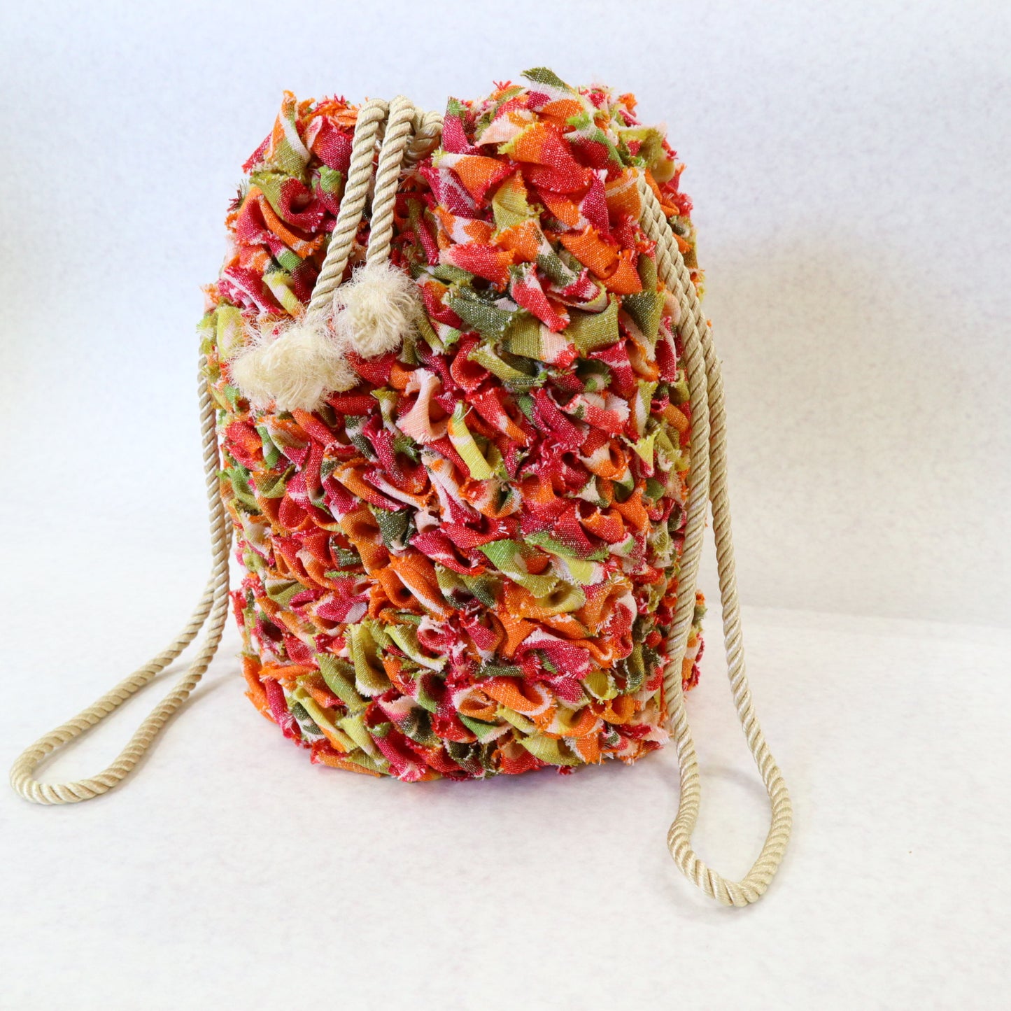 [Recipe book featured] Ruffle drawstring bag