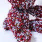 [Recommended yarn for bears] 30m ball / crimson and gray striped silk (coat fabric)