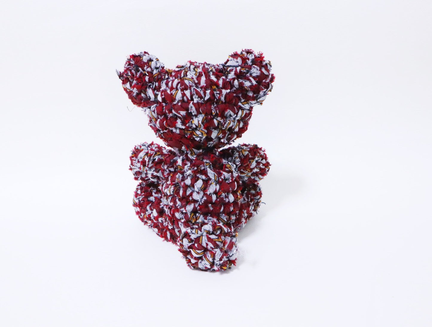 [Recommended yarn for bears] 30m ball / crimson and gray striped silk (coat fabric)