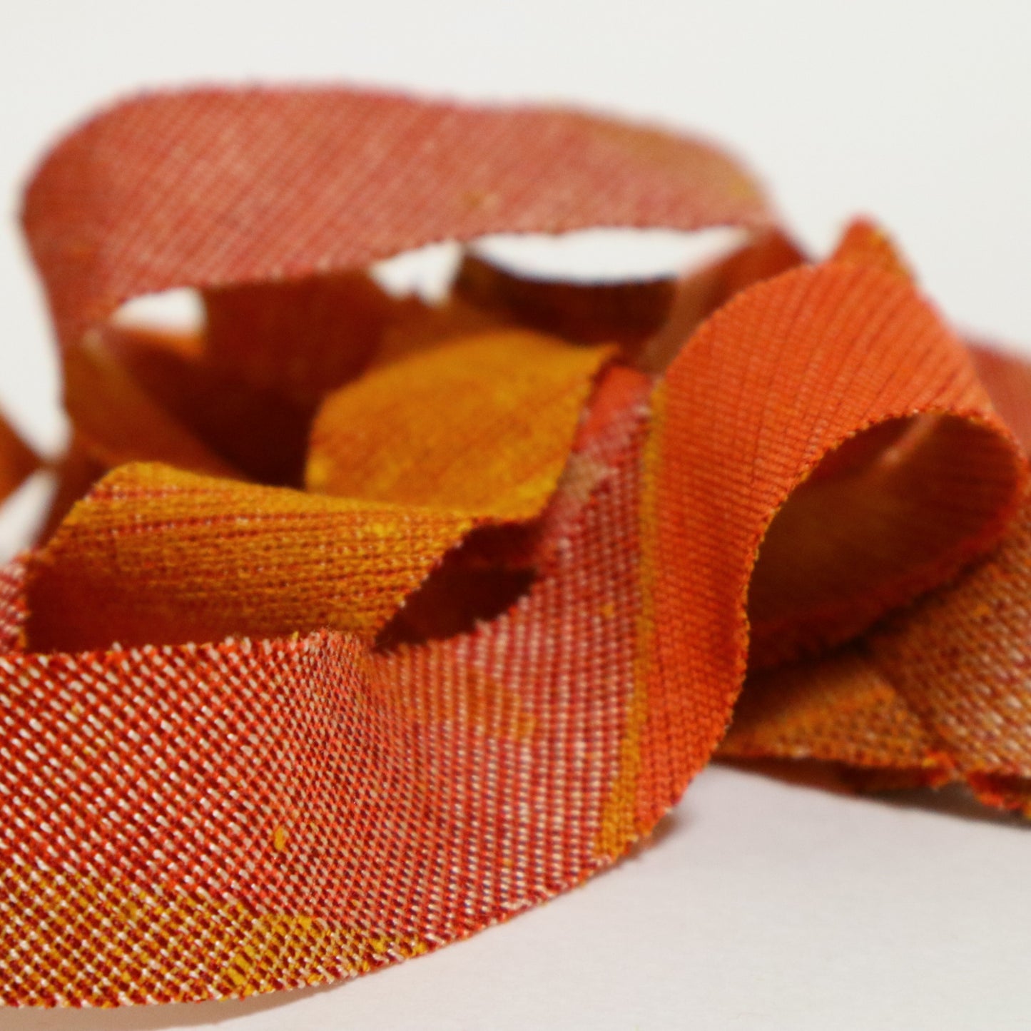 オレンジ・レンガ色・茶のグラデーション・交織(Y02601008）