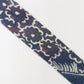 Indigo gradient with floral pattern, crepe (Y02404026)