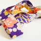 Purple children's kimono with colorful floral pattern (Y02507001①)
