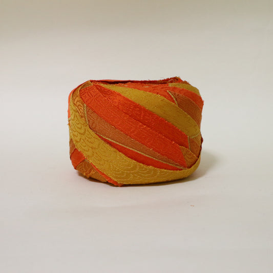 Orange Seigaiha Chirimen (Y02511003)