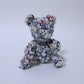 [Recommended yarn for bears] 30m ball / White background with blue, green, and red spring and autumn floral pattern, pure silk