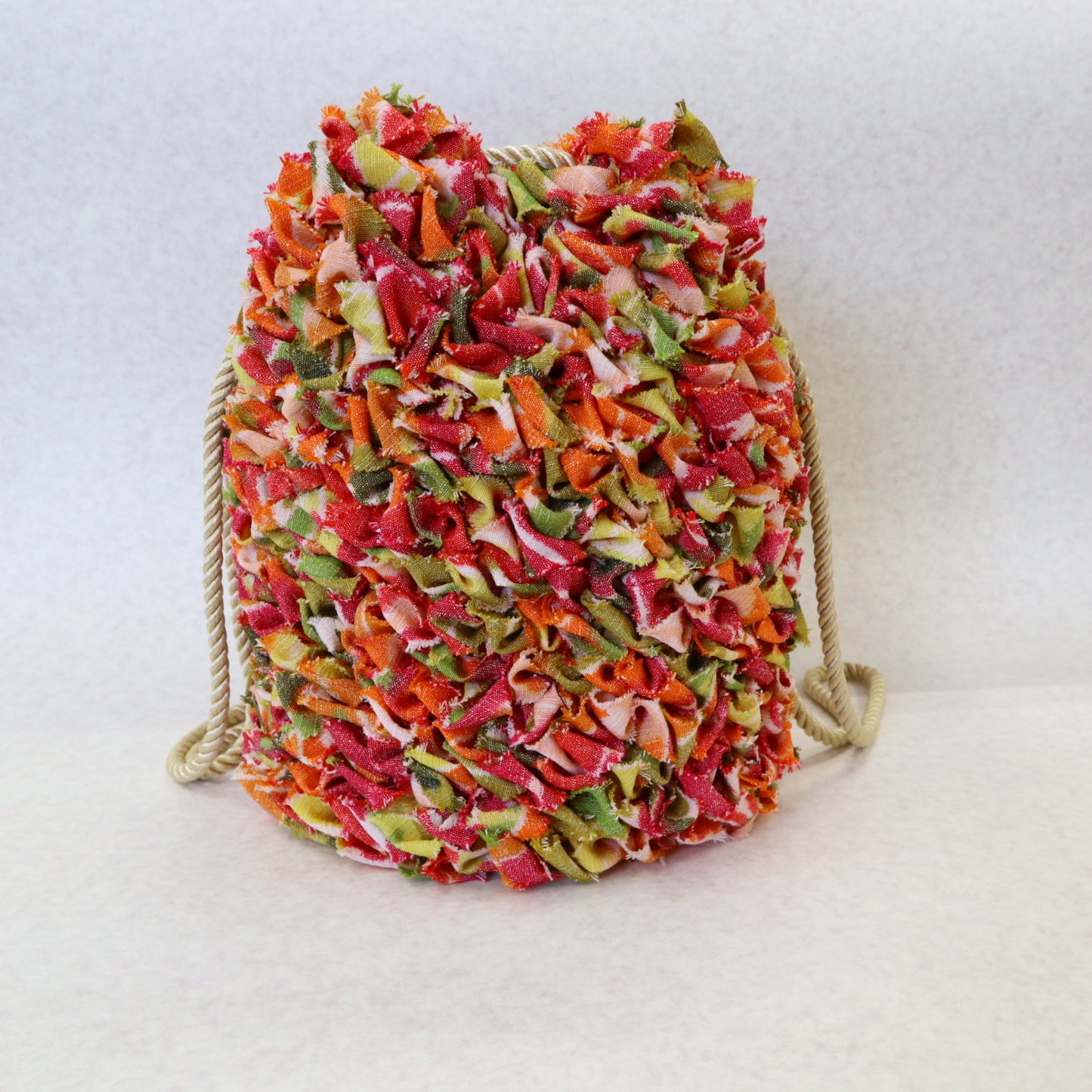 [Recipe book featured] Ruffle drawstring bag