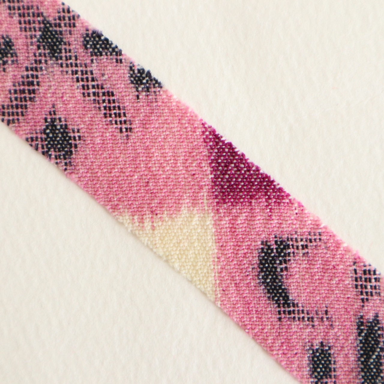 紫に白の大きな格子柄・紬(Y02512003）