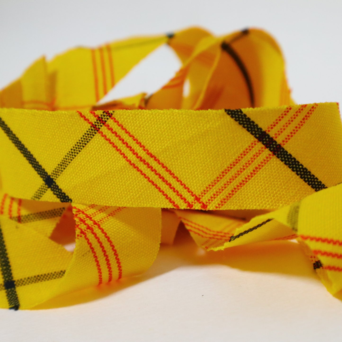 黄色格子柄・ウール(Y02601011）