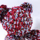 [Recommended yarn for bears] 30m ball / crimson and gray striped silk (coat fabric)