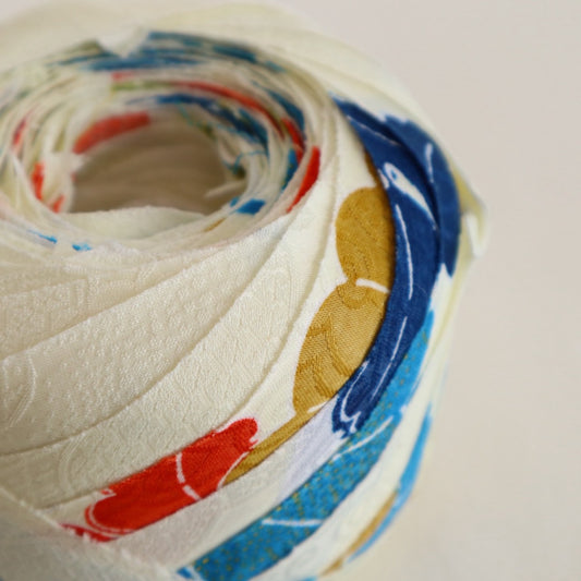 Orange Seigaiha Chirimen (Y02511003)