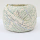 Blue and green ikat pattern on off-white tsumugi (Y02403016)