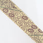 Ecru with purple small floral pattern, crepe (Y02404020)