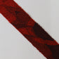 Ink and red abstract pattern, crepe (Y02403010)