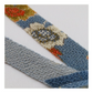 Indigo with floral pattern and crepe (Y02203007)