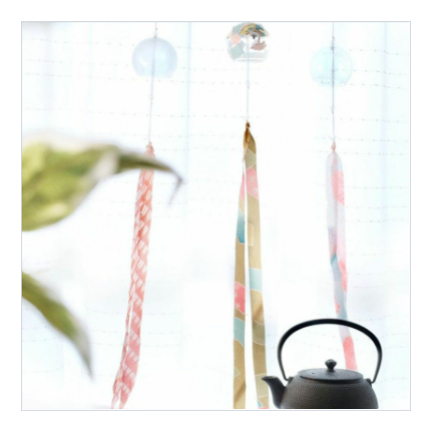 Kimono yarn wind chime kit for workshop