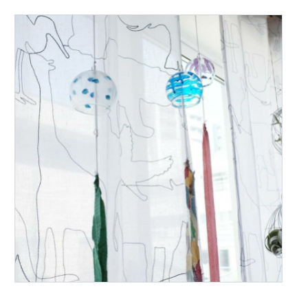 Kimono yarn wind chime kit for workshop